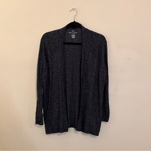 American Eagle Outfitters Charcoal Open Front Cardigan